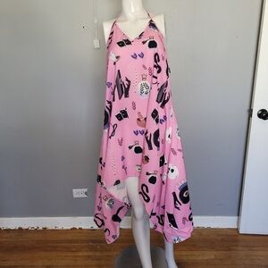 Coramoon Pink Halter Dress, BNWT, Size M